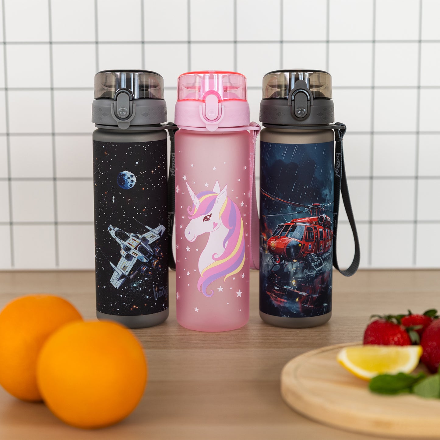 Tritan Trinkflasche Pixel Space, 500 ml