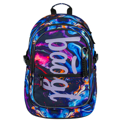 Core Marble Rucksack-Set 5tlg: Rucksack, Federmäppchen, Turnbeutel, Geldbörse, Heftmappe