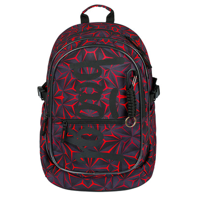 Core Red Polygon Rucksack-Set 5tlg: Rucksack, Federmäppchen, Turnbeutel, Schlampermäppchen, Heftmappe