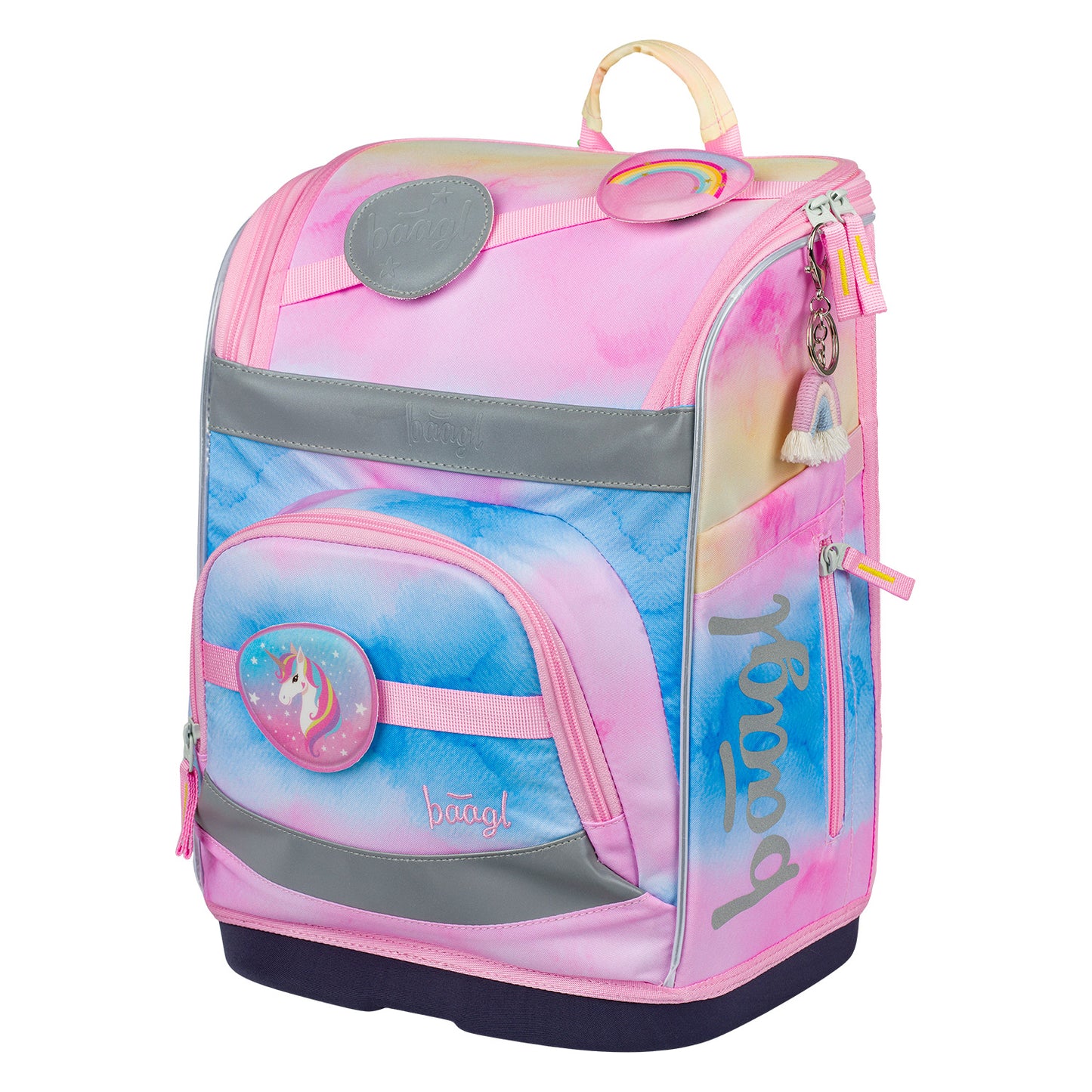 Zippy plus Regenbogen Einhorn Schulranzen-Set 3tlg: Schulranzen, Federmäppchen, Sportbeutel