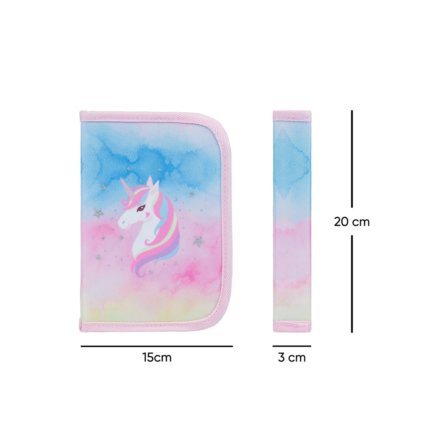 Zippy plus Regenbogen Einhorn Schulranzen-Set 3tlg: Schulranzen, Federmäppchen, Sportbeutel