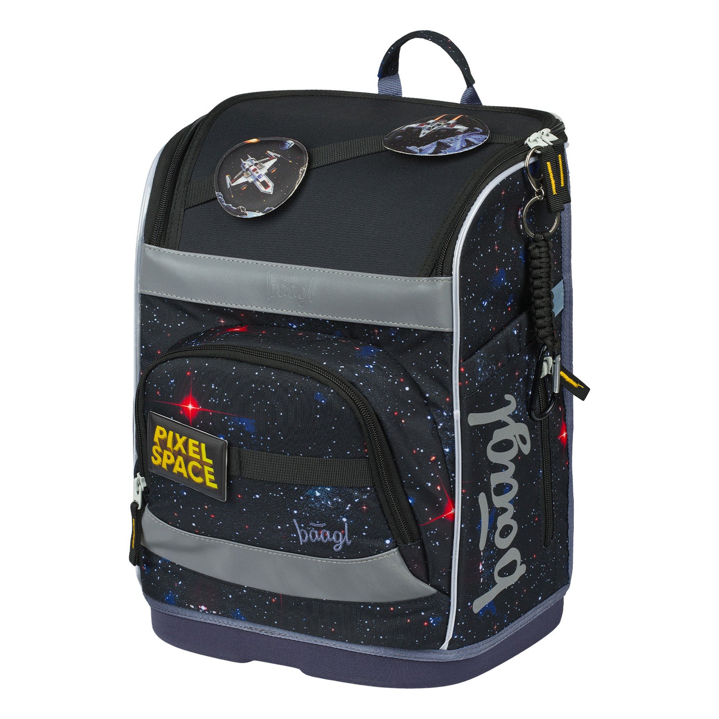 Zippy Pixel Space Schulranzen-Set 5tlg: Schulranzen, Federmäppchen, Turnbeutel, Schürze, Geldbeutel