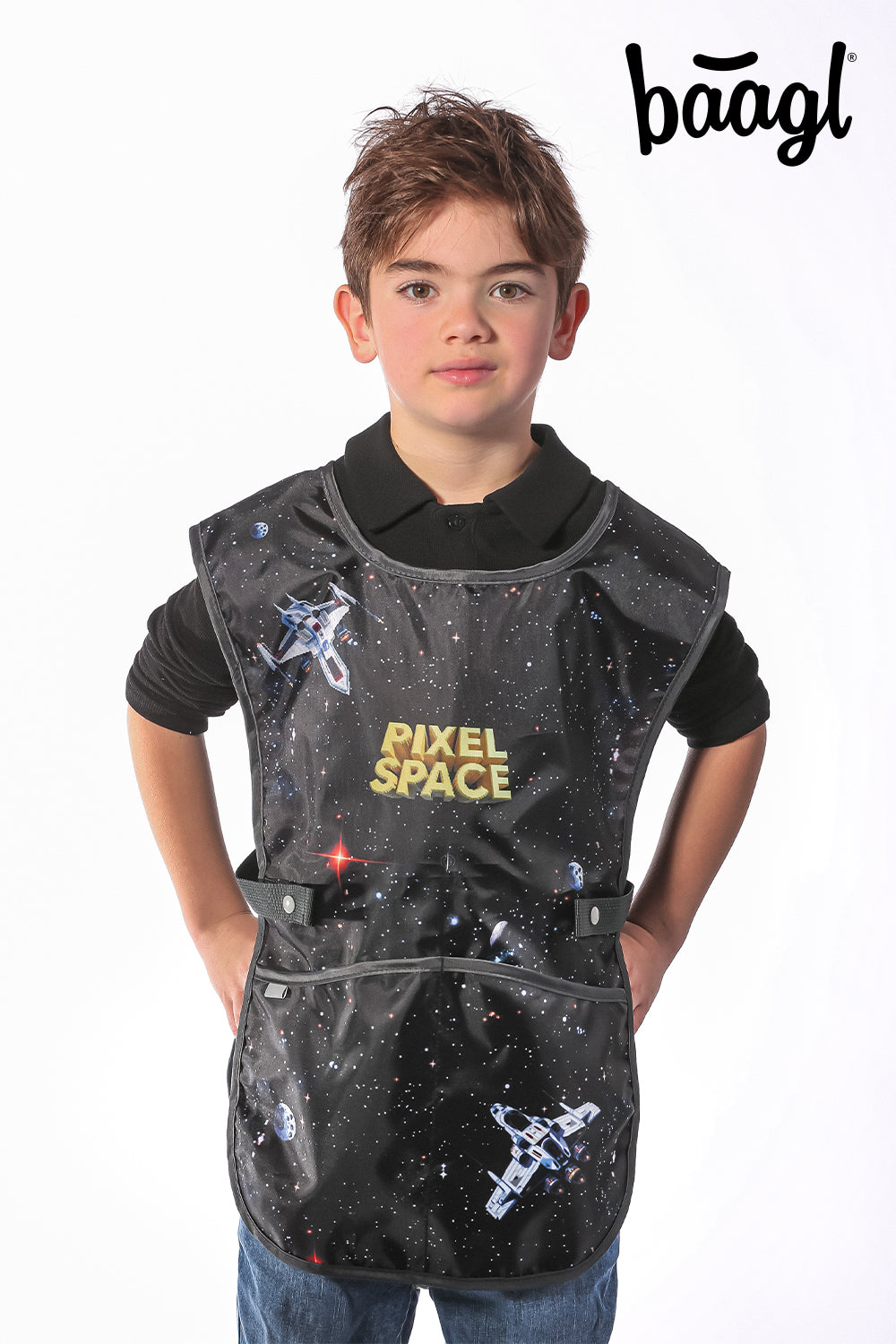 Zippy Pixel Space Schulranzen-Set 5tlg: Schulranzen, Federmäppchen, Turnbeutel, Schürze, Geldbeutel