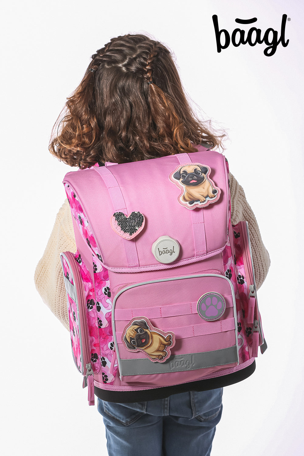 Ergo Pfötchen Schulranzen-Set 5tlg: Schulranzen, Federmäppchen, Turnbeutel, Schürze, Geldbeutel