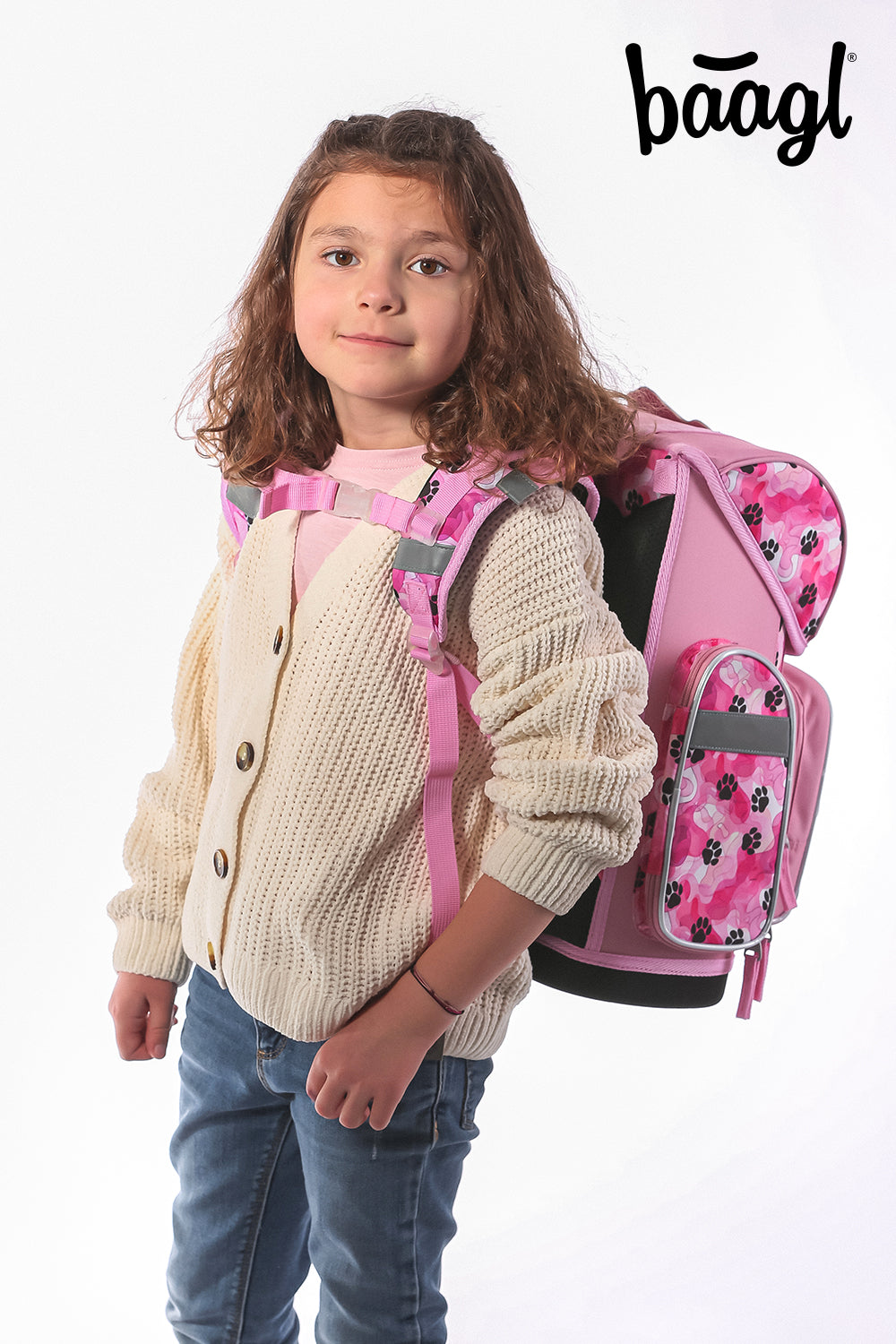 Ergo Pfötchen Schulranzen-Set 5tlg: Schulranzen, Federmäppchen, Turnbeutel, Schürze, Geldbeutel