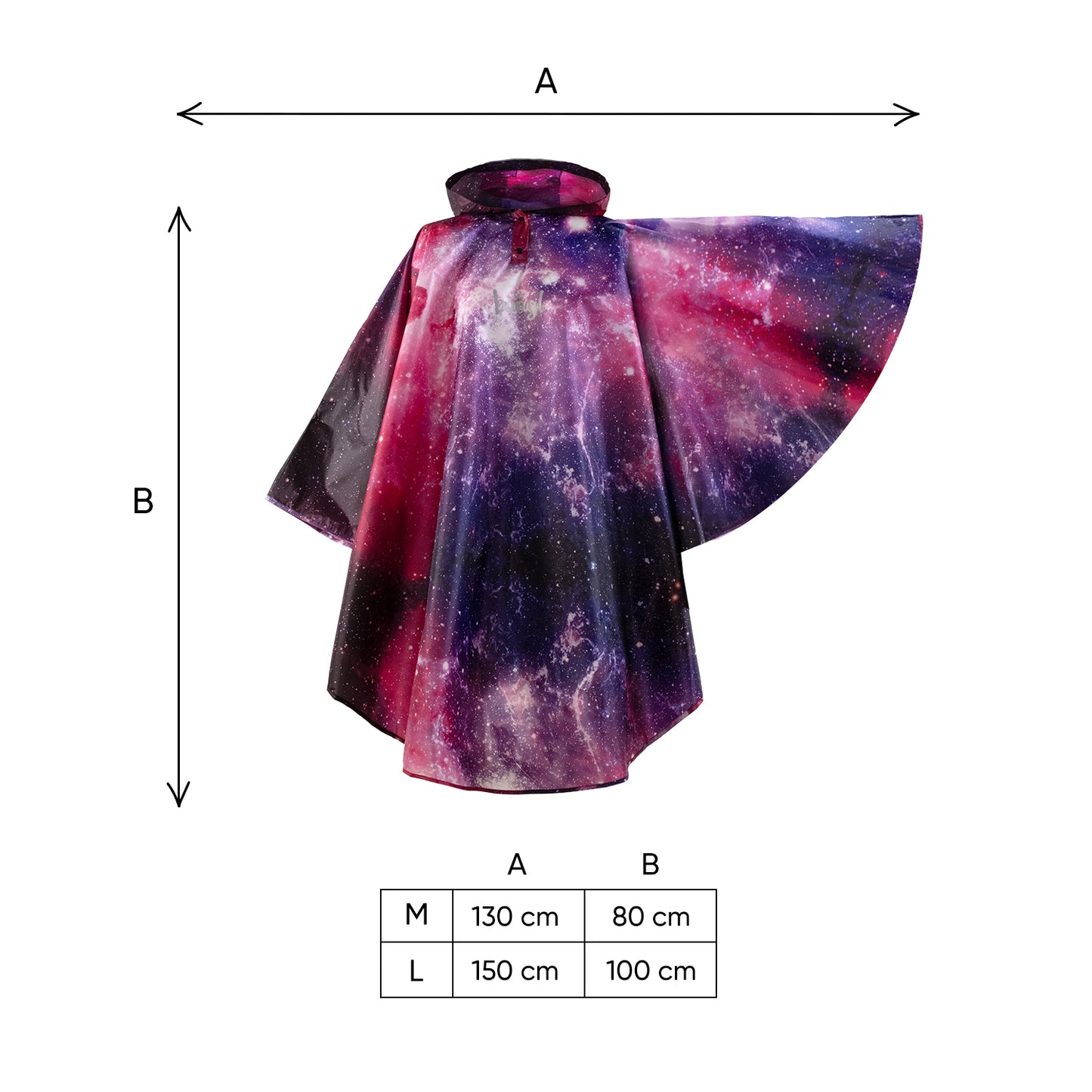 Regenponcho Galaxy Größe. L
