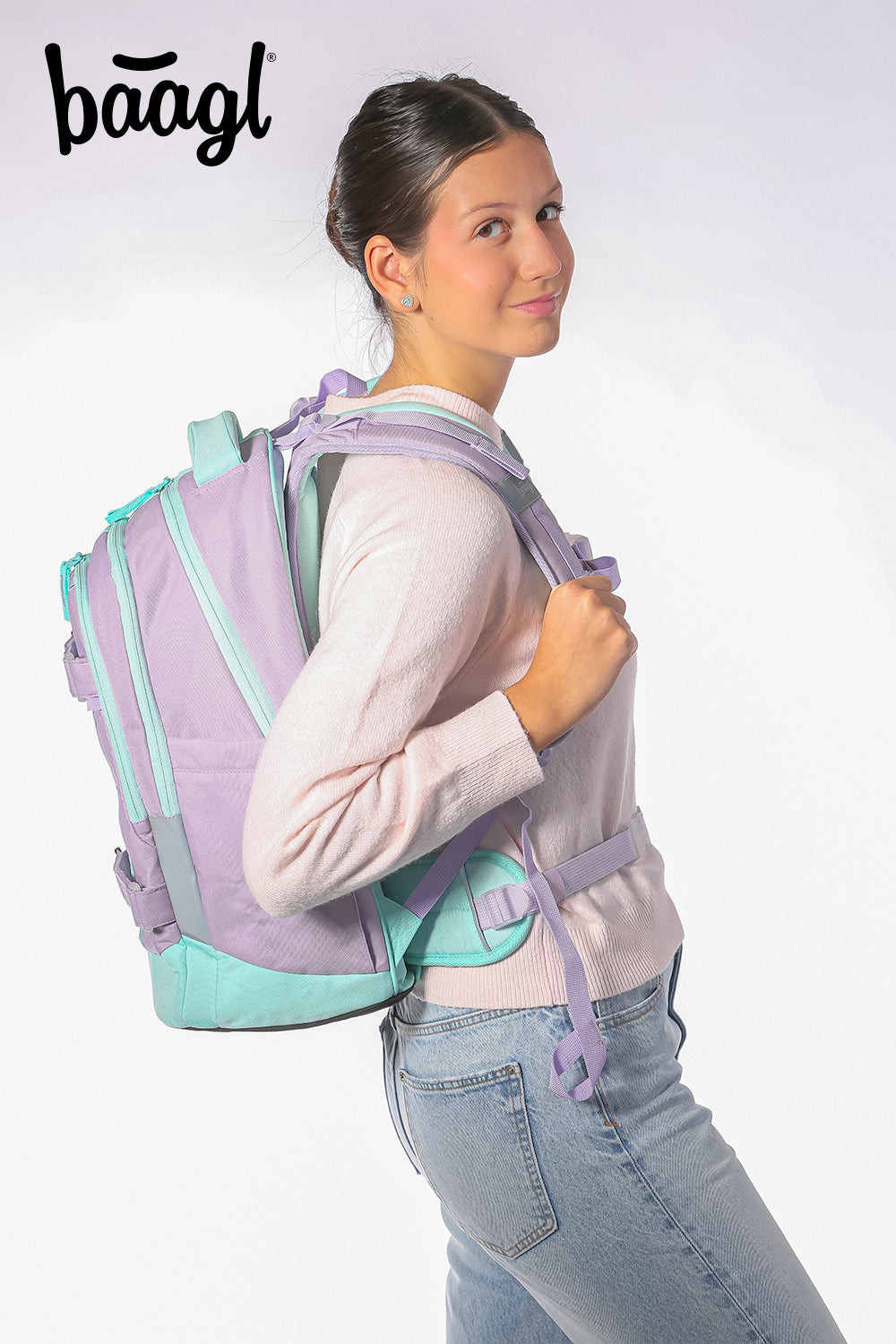 Skate max Sweet Rucksack-Set 5tlg: Rucksack, Federmäppchen, Turnbeutel, Sporttasche, Bauchtasche