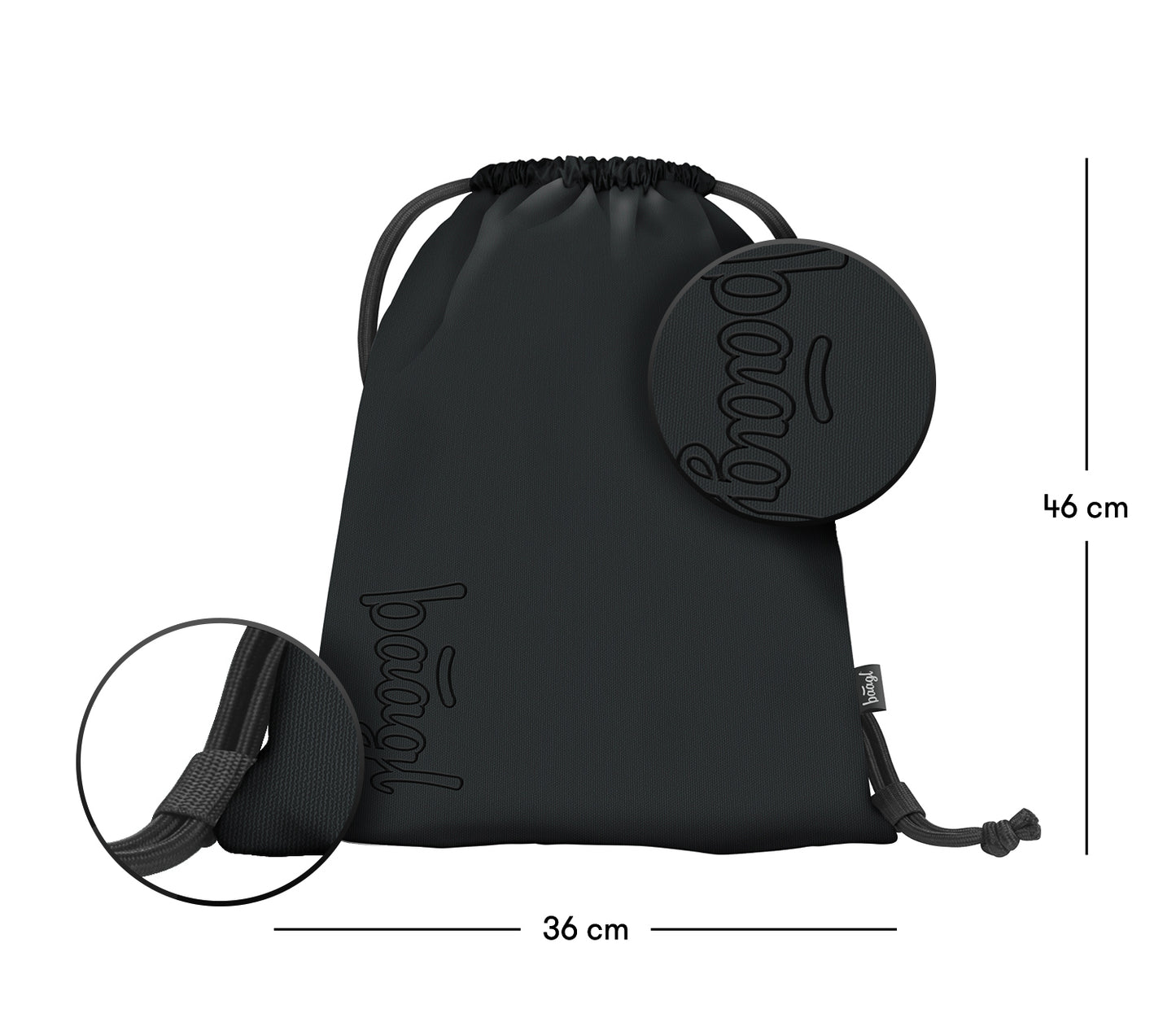 Core Uni schwarz Rucksack-Set 3tlg: Rucksack, Federmäppchen, Sportbeutel