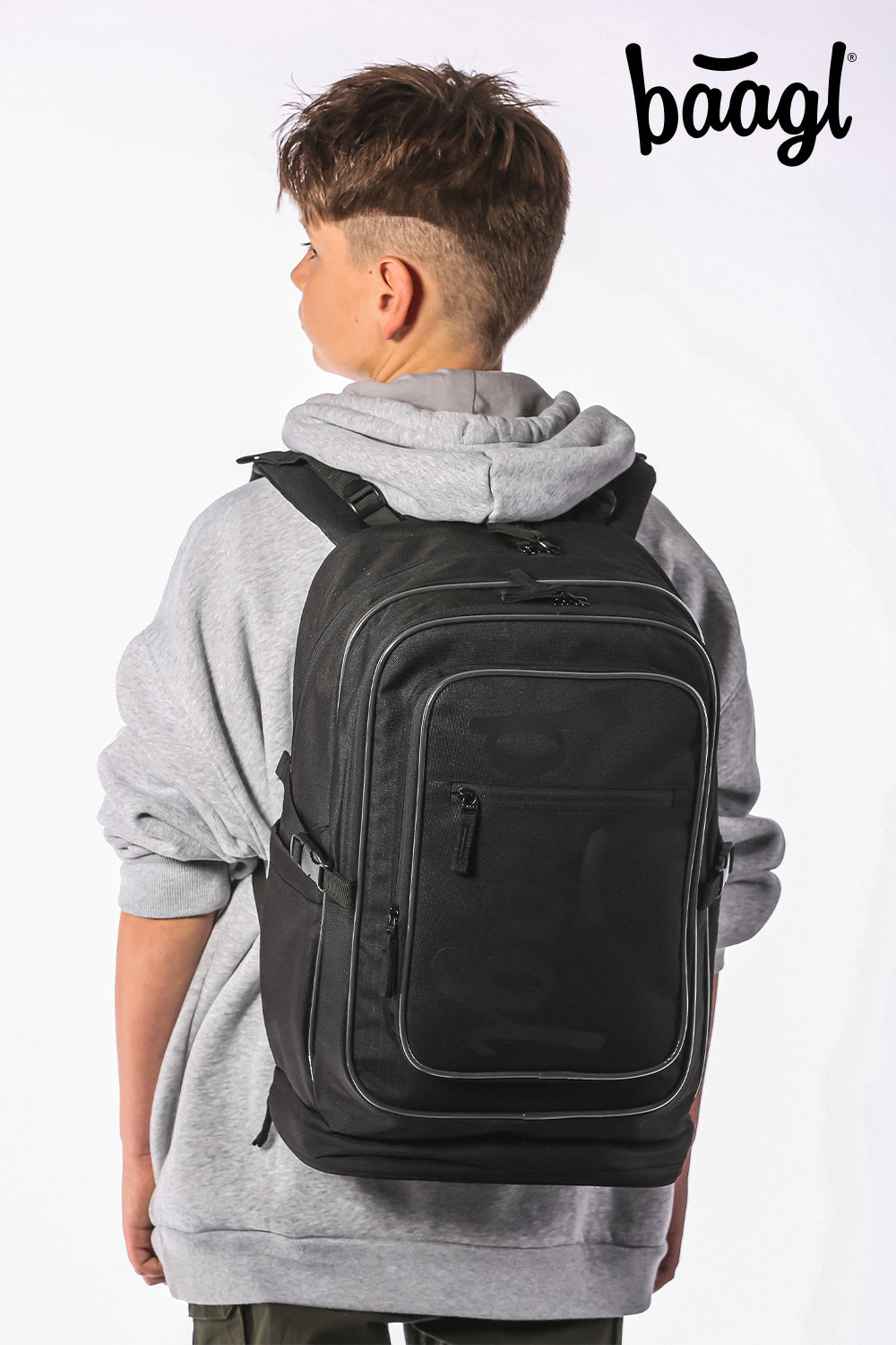 Cubic Uni schwarz Rucksack-Set 3tlg: Rucksack, Federmäppchen, Sportbeutel