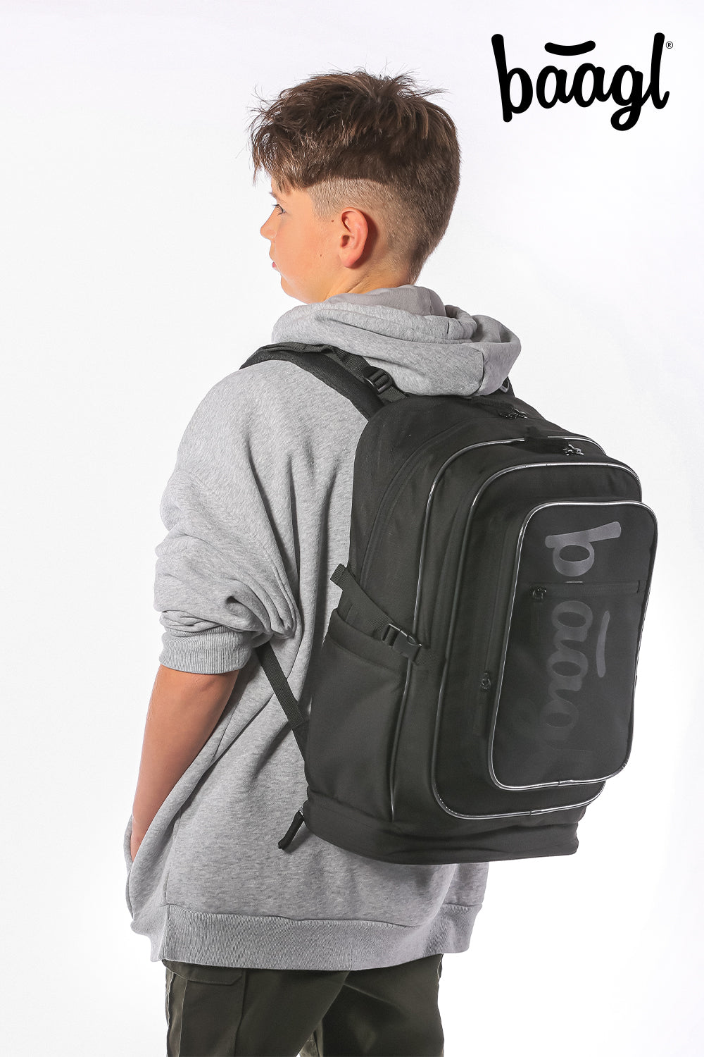 Cubic Uni schwarz Rucksack-Set 3tlg: Rucksack, Federmäppchen, Sportbeutel