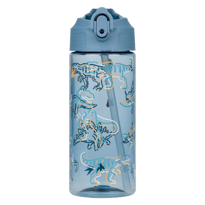 Tritan Trinkflasche mit Strohhalm Dino, 500 ml