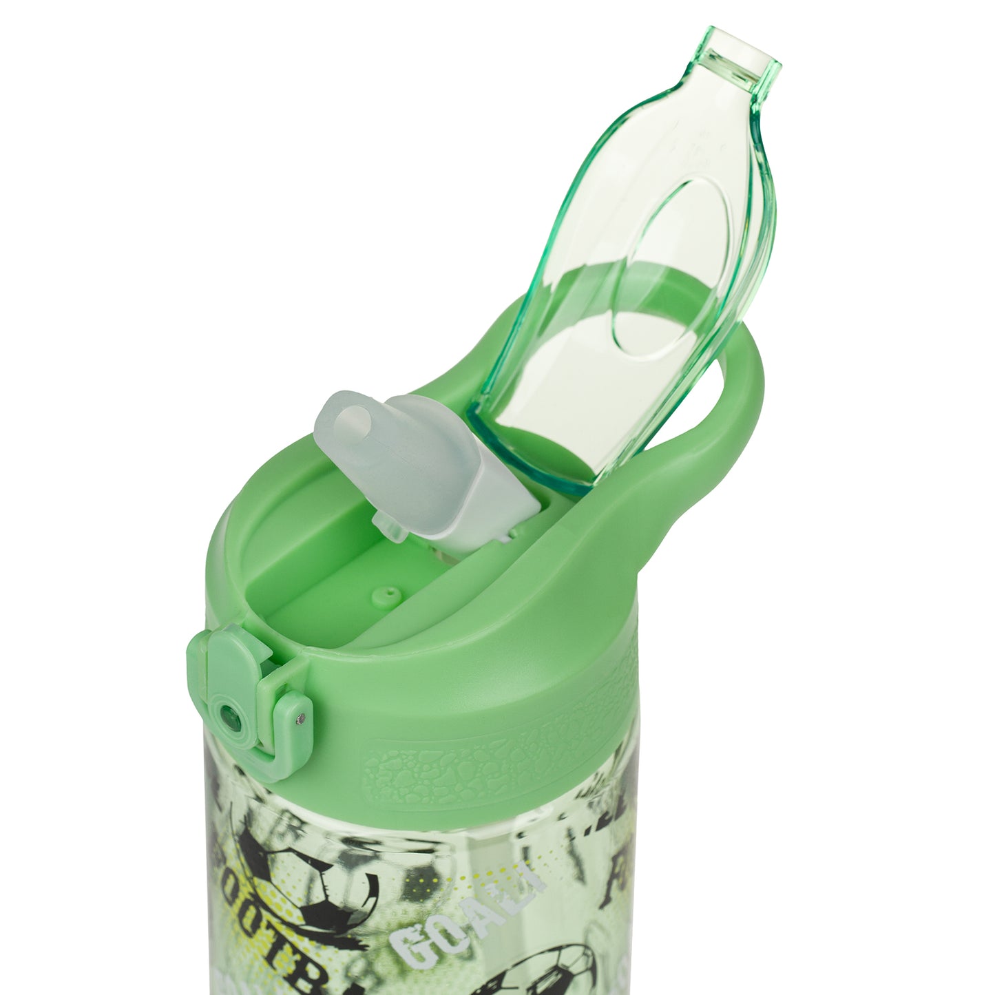 BAAGL Tritan Trinkflasche mit Strohhalm Fußball, 500 ml