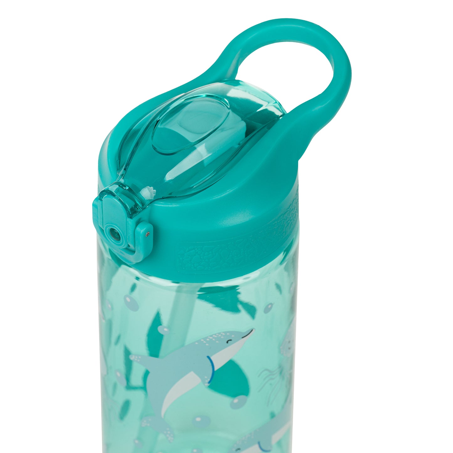 BAAGL Tritan Trinkflasche mit Strohhalm Delfin, 500 ml
