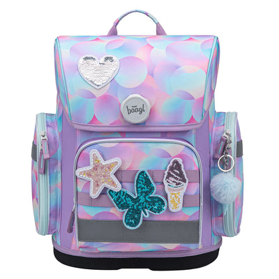 Ergo Candy Schulranzen-Set 5tlg.: Schulranzen, Federmäppchen, Turnbeutel, Schürze, Brustbeutel