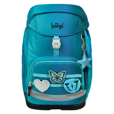 Airy Plus Butterfly Schulrucksack-Set 5tlg.: Schulrucksack, Federmäppchen, Turnbeutel, Schürze, Brustbeutel