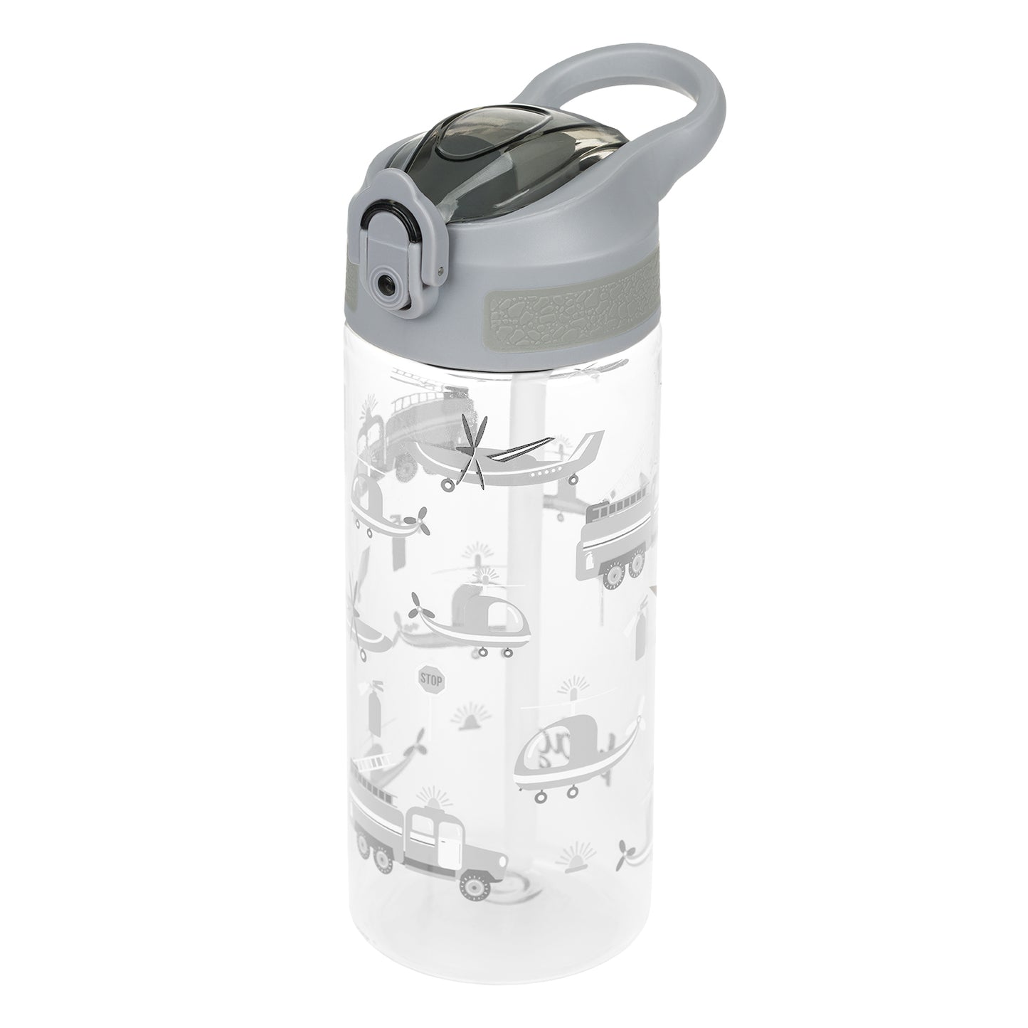 Ersatzdeckel für BAAGL Trinkflasche mit Strohhalm, schwarz