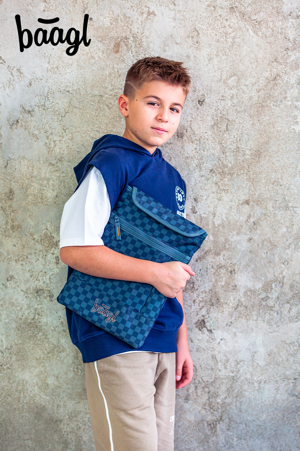 Core Ska Blau Schulrucksack-Set 5tlg.: Schulrucksack, Federmäppchen, Turnbeutel, Bauchtasche, Laptophülle