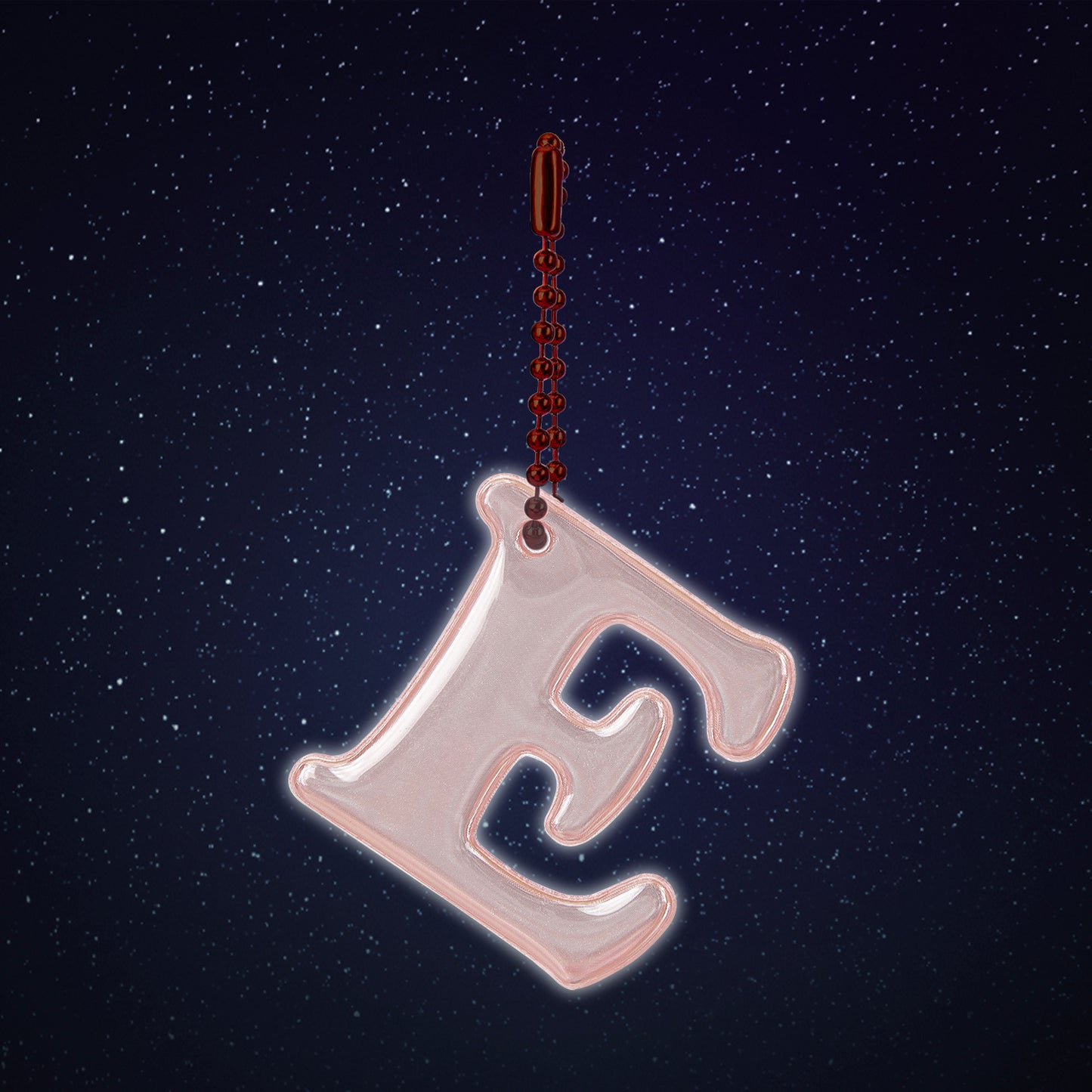 Reflektierender Anhänger Buchstabe E