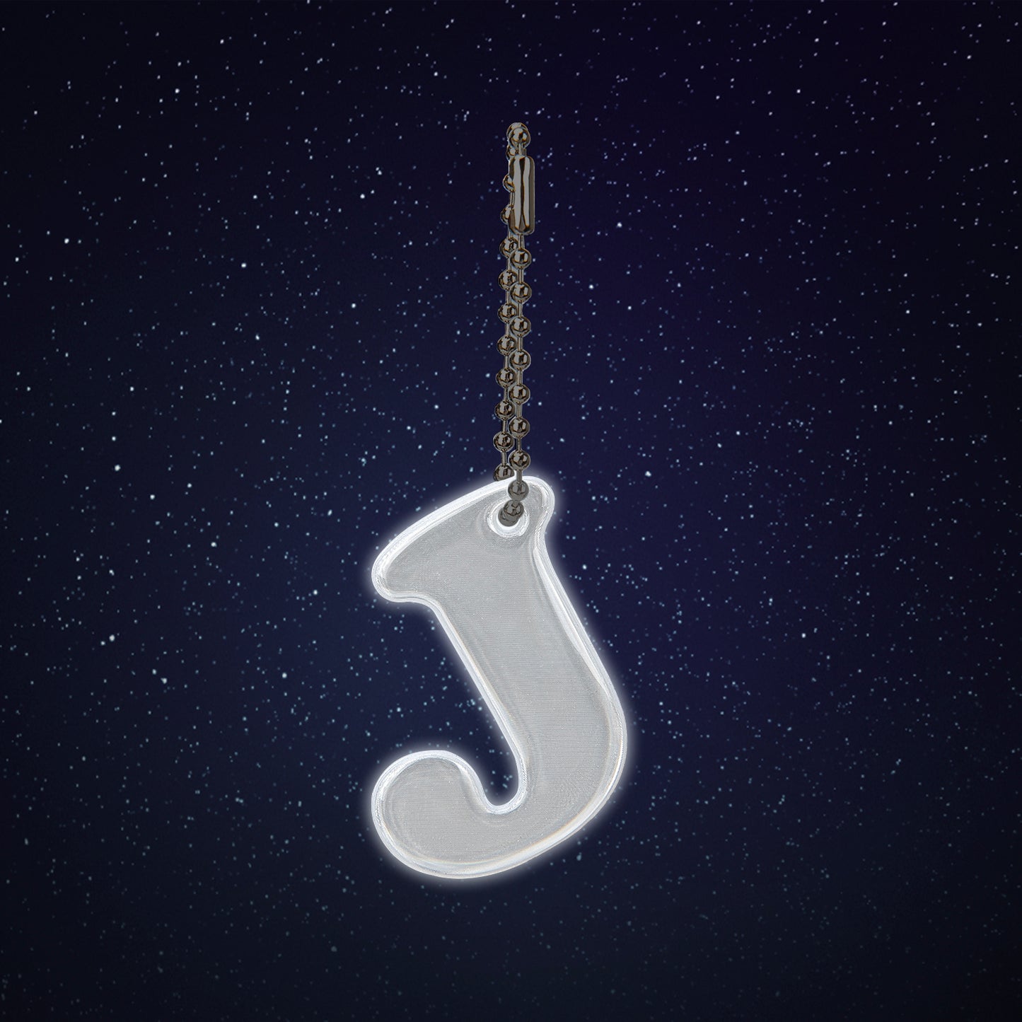 Reflektierender Anhänger Buchstabe J