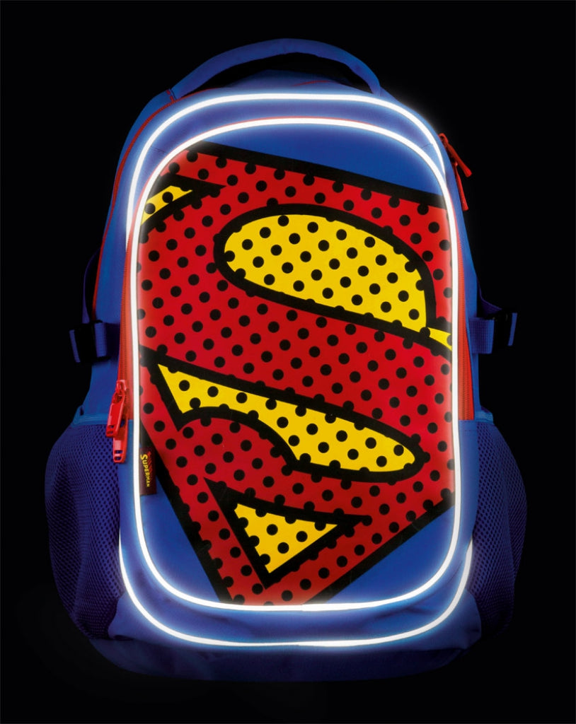 Schulrucksack mit Poncho Superman POP