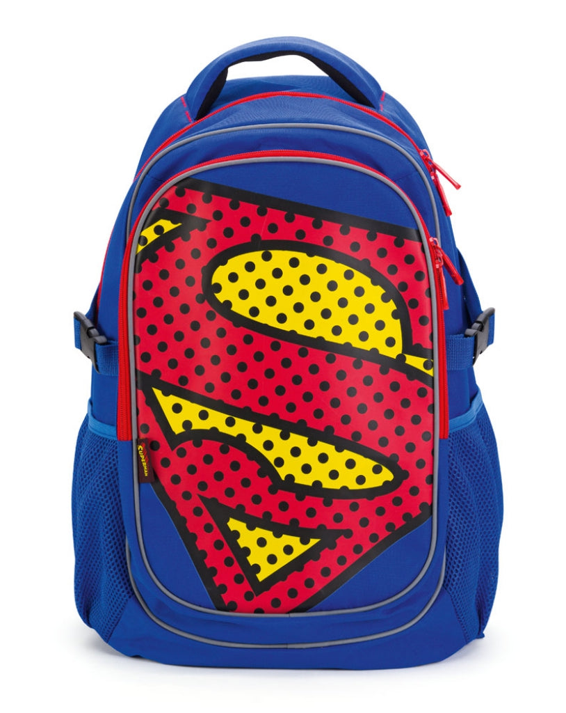 Schulrucksack mit Poncho Superman POP