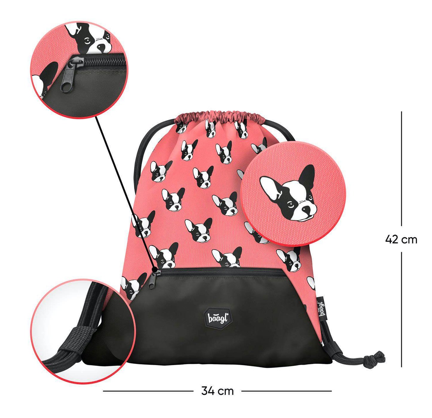 Turnbeutel mit Tasche Doggie
