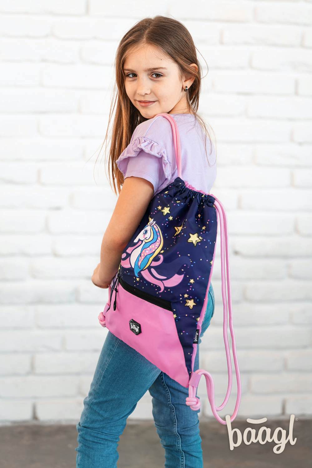 Turnbeutel mit Tasche Unicorn
