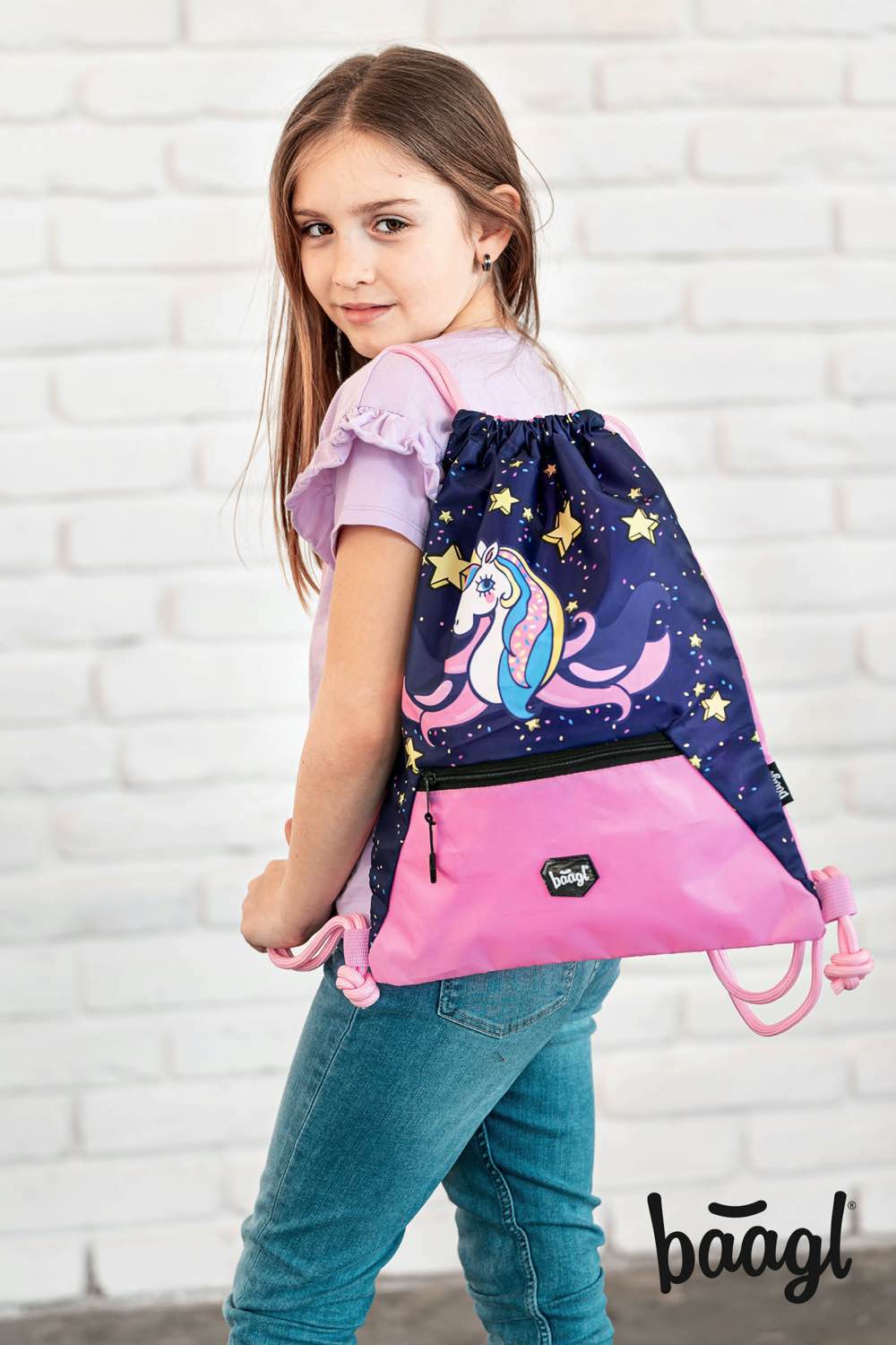 Turnbeutel mit Tasche Unicorn
