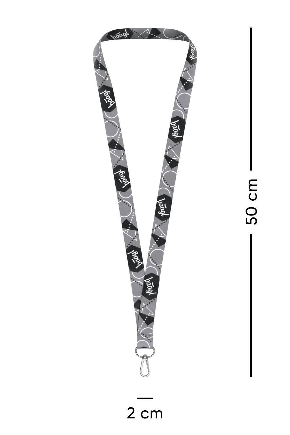 Schlüsselanhänger lang – Lanyard, Grau