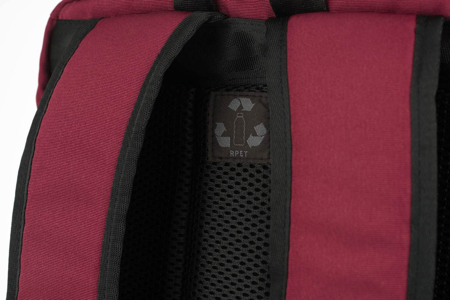 Cityrucksack RPET Bordeauxrot