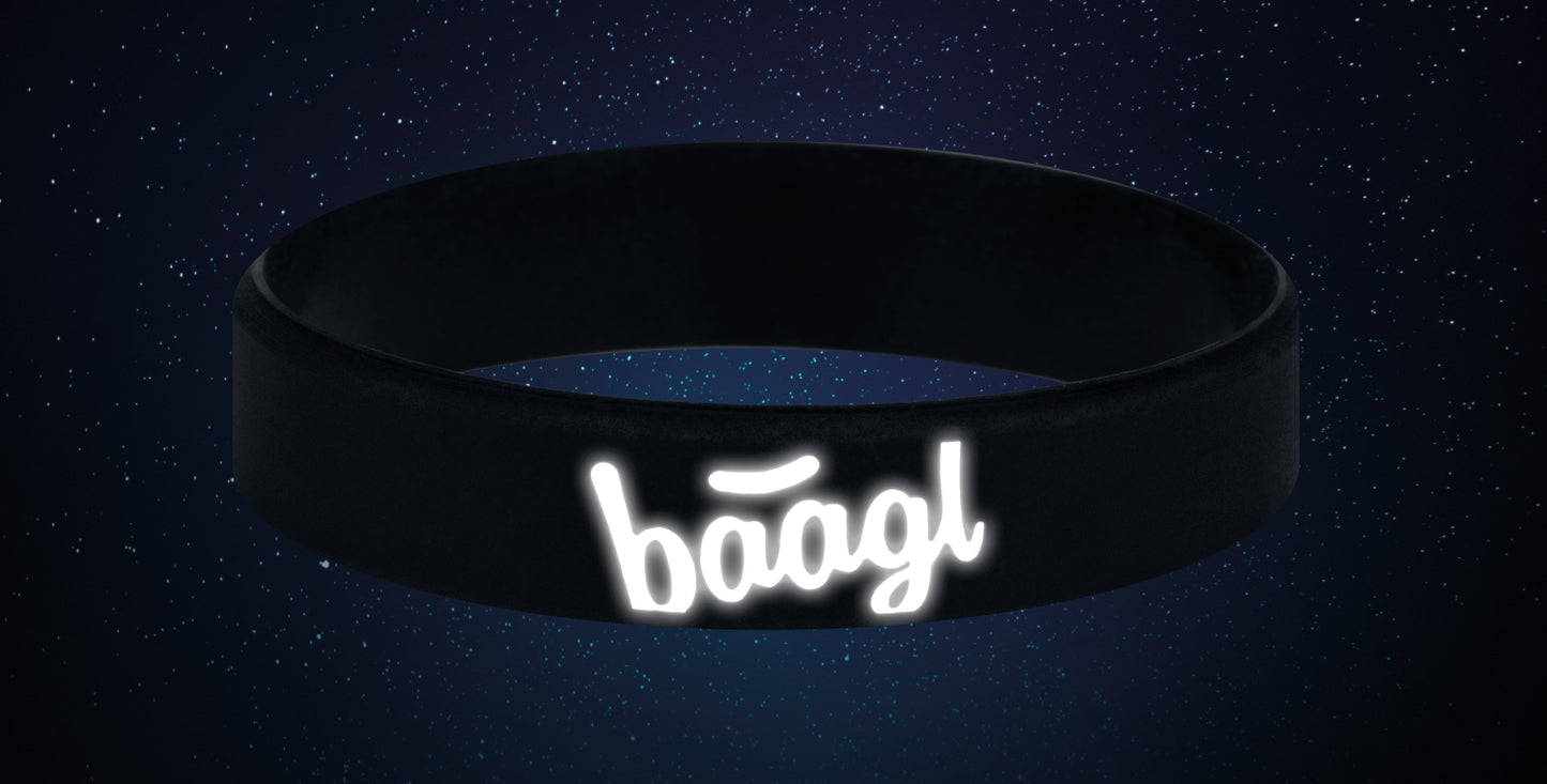 Leuchtendes Armband Logo Schwarz