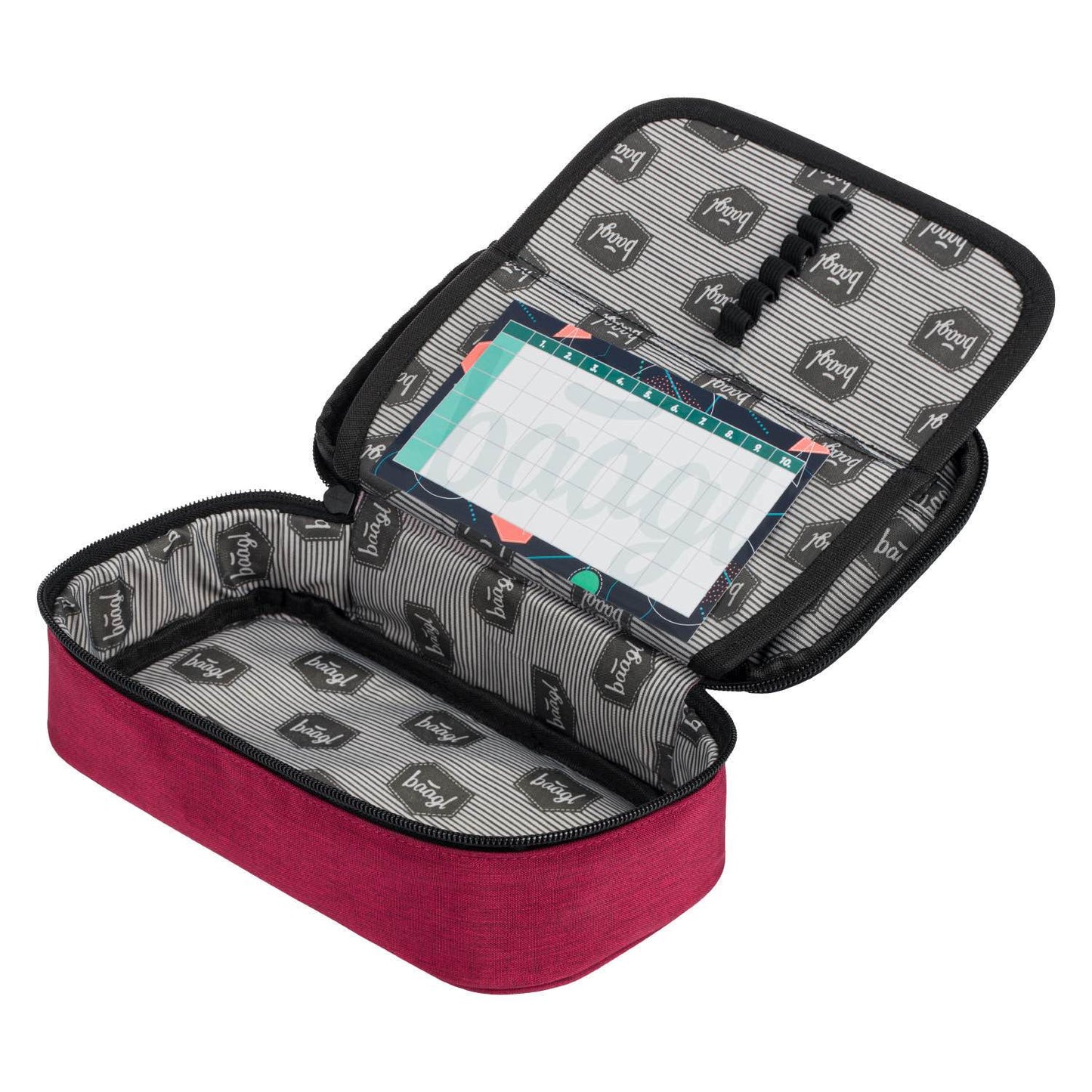 Federmäppchen Etui Logo Bordeauxrot
