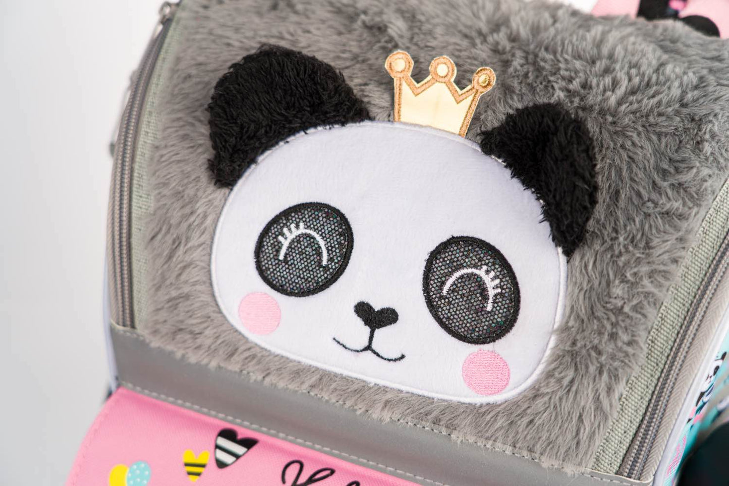 Panda Schulranzen-Set 4tlg: Schulranzen, Federmäppchen, Turnbeutel, Geldbeutel