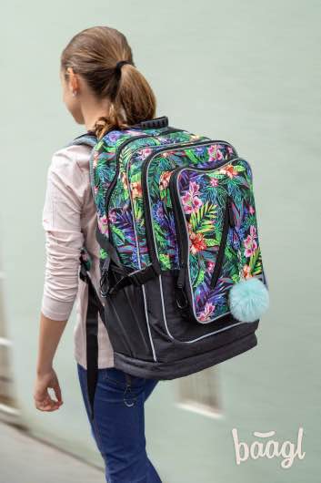 Cubic Tropical Rucksack-Set 3tlg: Rucksack, Federmäppchen, Turnbeutel