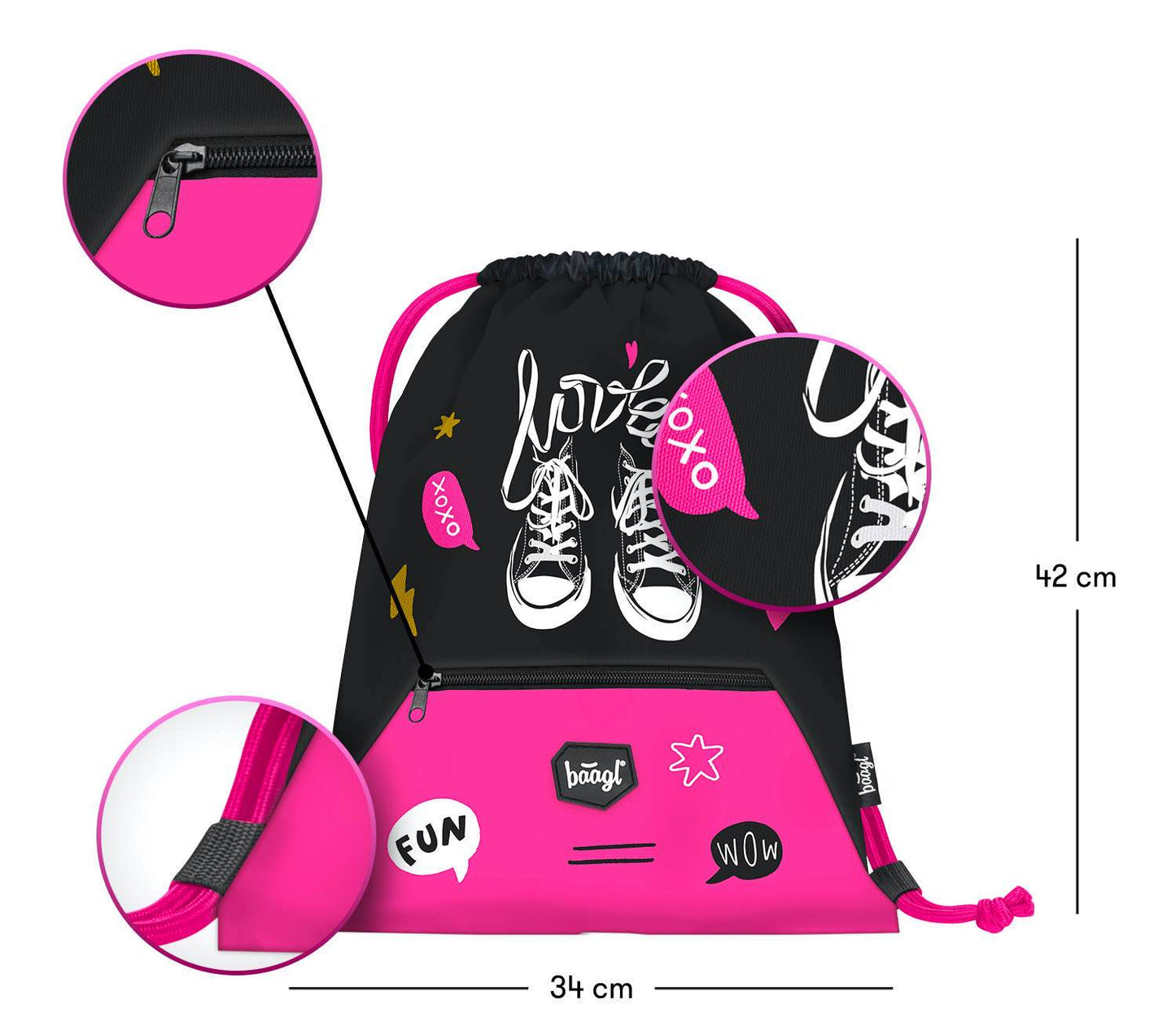 Cubic Sneakers Rucksack-Set 3tlg: Rucksack, Federmäppchen, Turnbeutel