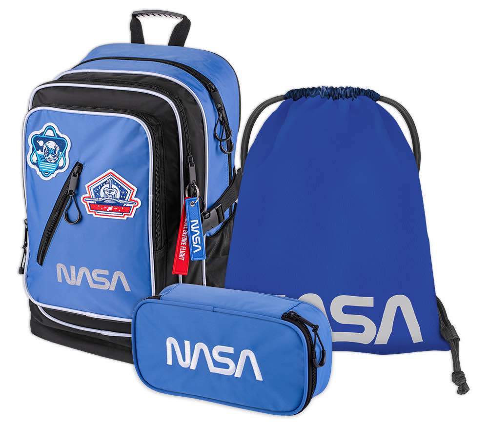 Cubic NASA Rucksack-Set 3tlg: Rucksack, Federmäppchen, Turnbeutel