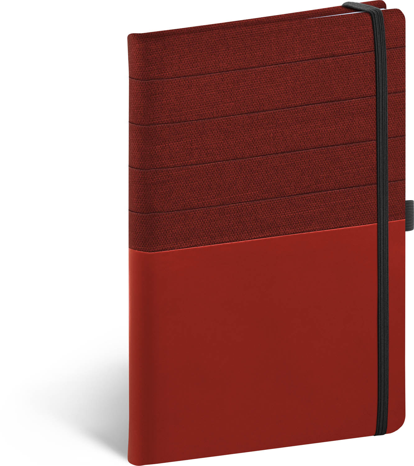 Notizbuch Skiver rot und weinrot, liniert, 13 x 21 cm