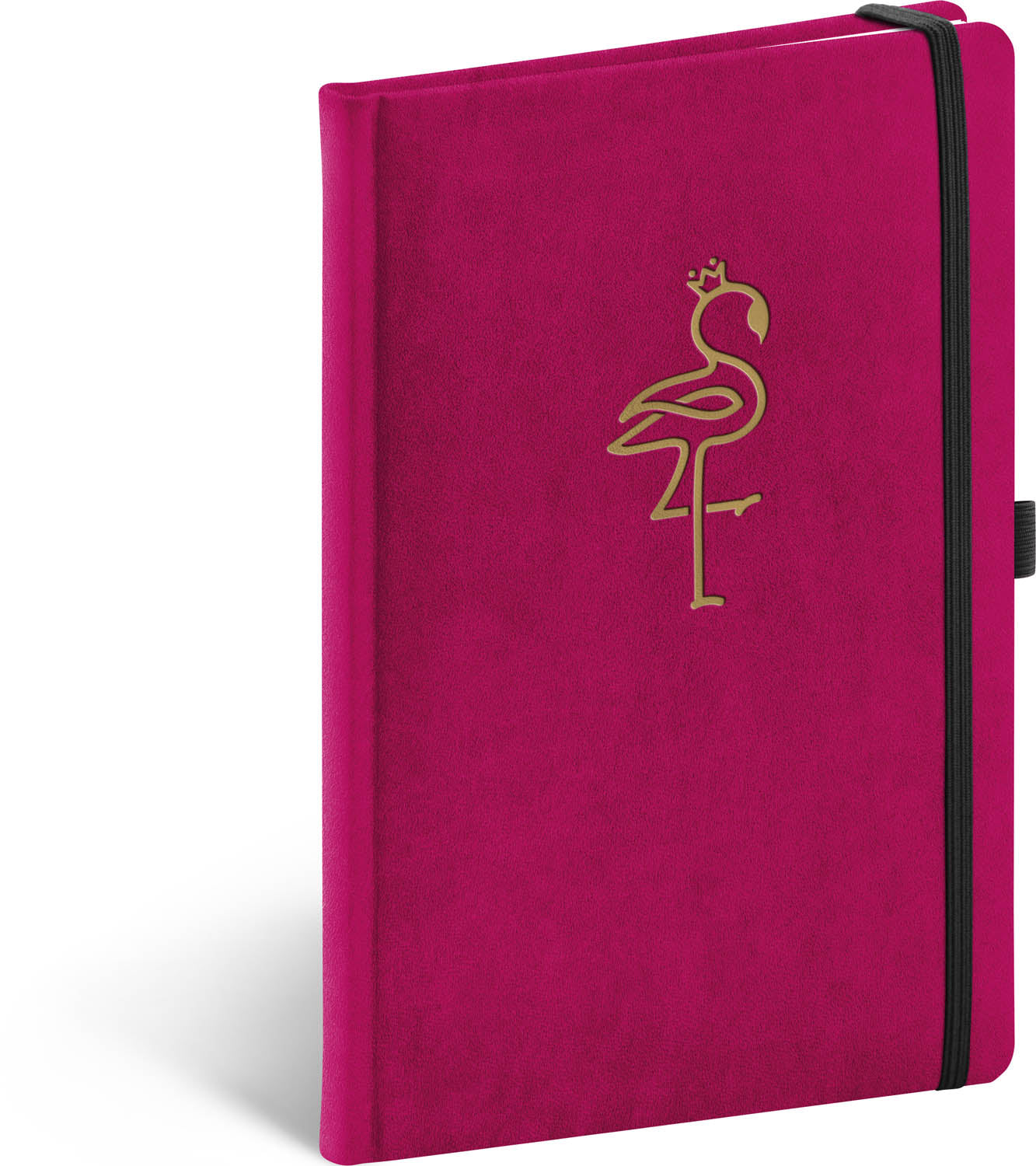 Notizbuch Velvet Flamingo, liniert, 13 x 21 cm