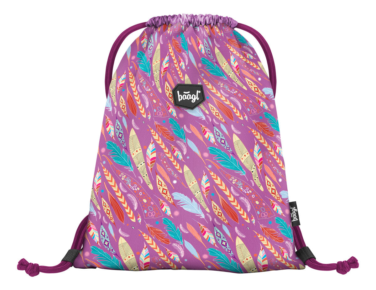 Feder Rucksack-Set 3tlg: Rucksack, Federmäppchen, Turnbeutel
