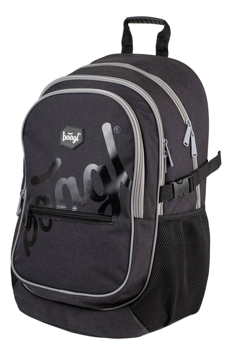 Black Rucksack-Set 3tlg: Rucksack, Federmäppchen, Turnbeutel