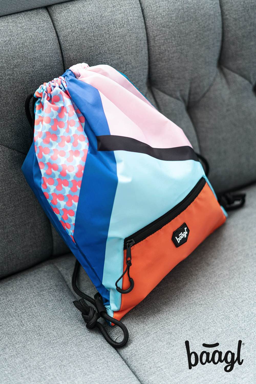 Turnbeutel mit Tasche Form
