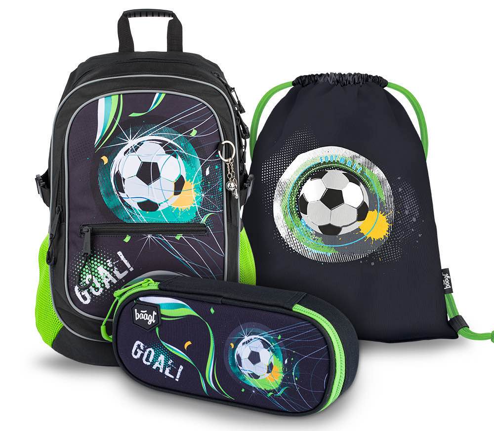 Fußball Rucksack-Set 3tlg: Rucksack, Federmäppchen, Turnbeutel