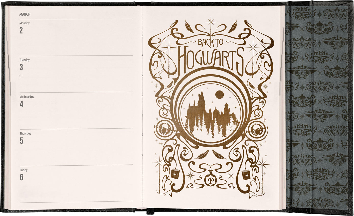 Wöchentlicher Magnetplaner Harry Potter – Lumos 2026, 11 x 16 cm