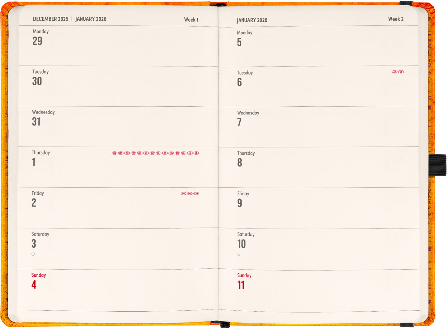 Planbook Kalender/Notizbuch Harry Potter – Hogwarts 2026, 13 x 21 cm