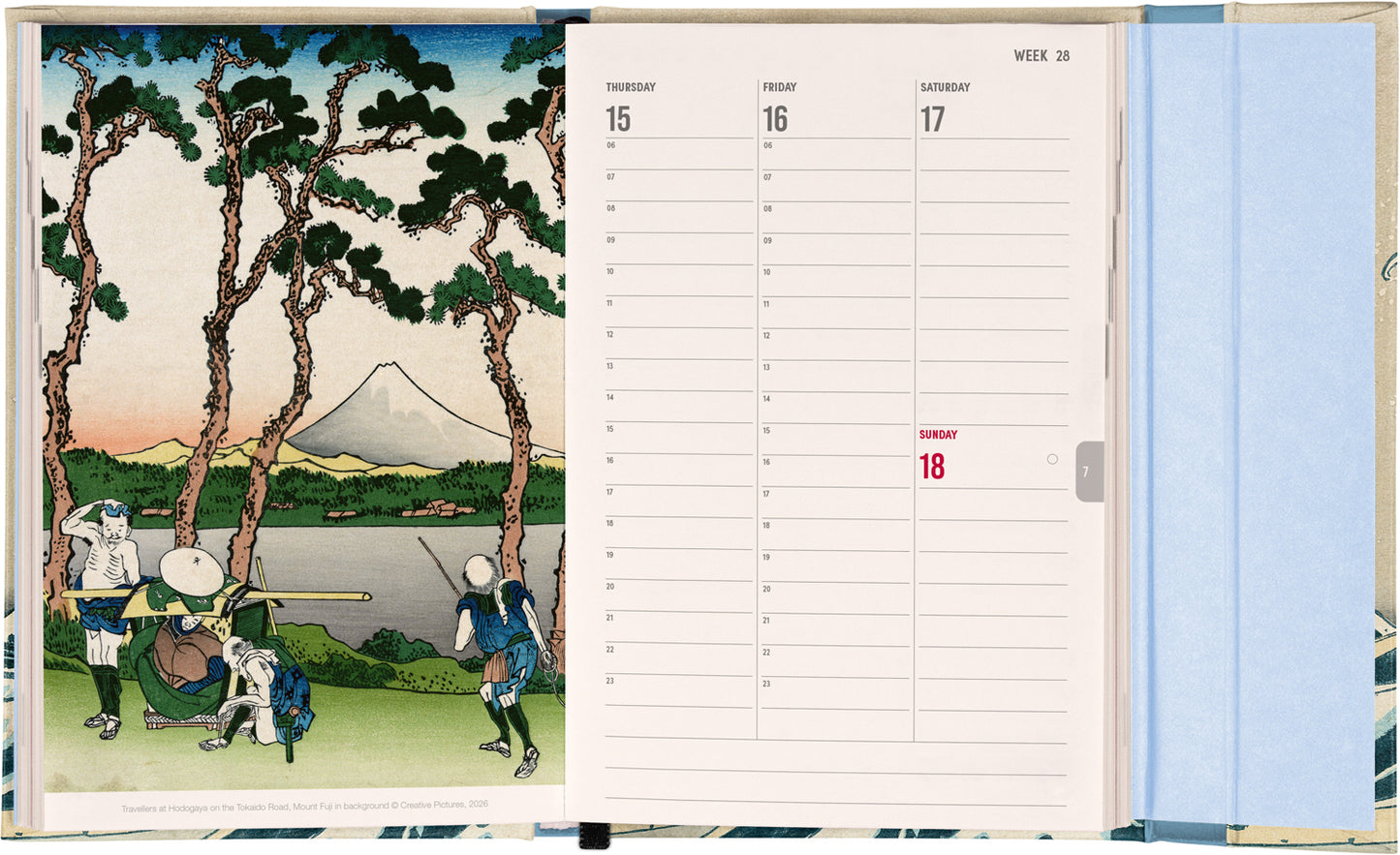 Magnetic Weekly Planner Katsushika Hokusai 2027, 11 x 16 cm
