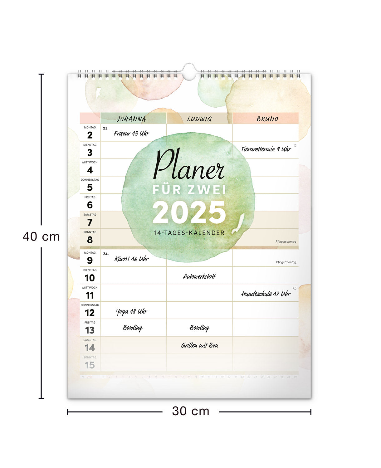 Planer für Zwei 2025, 30 × 40 cm