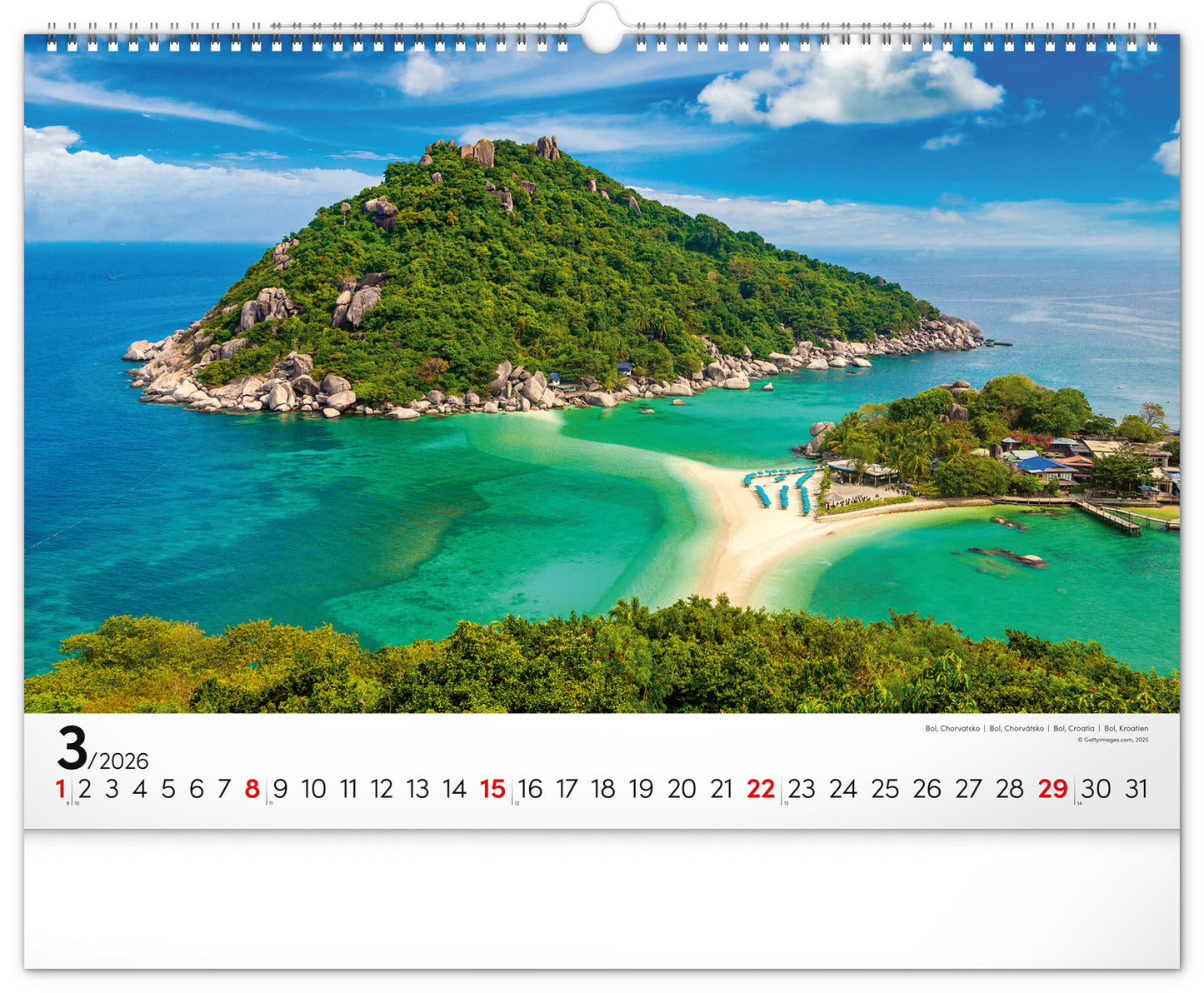 Wandkalender Meer 2026, 48 x 33 cm