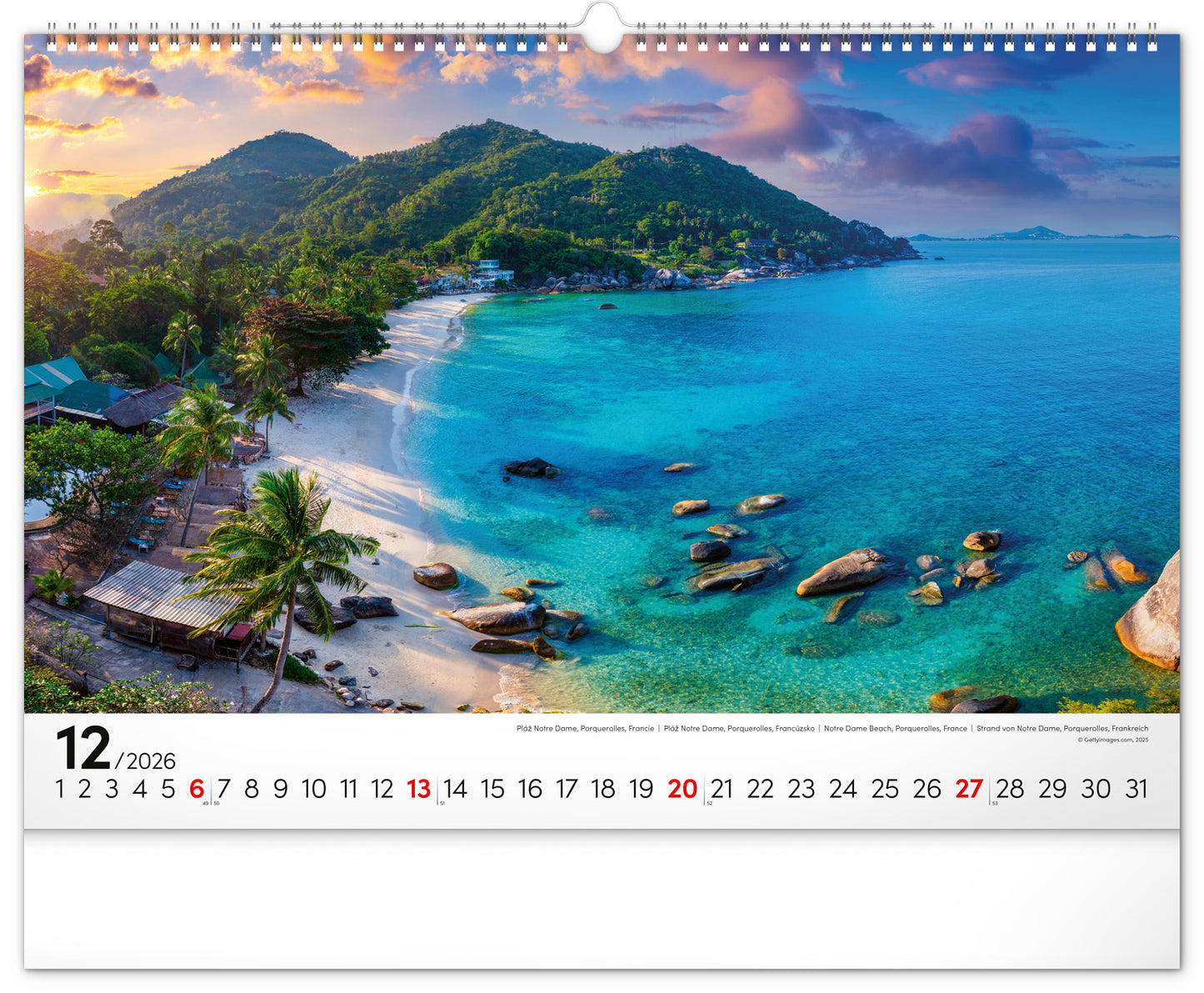 Wandkalender Meer 2026, 48 x 33 cm