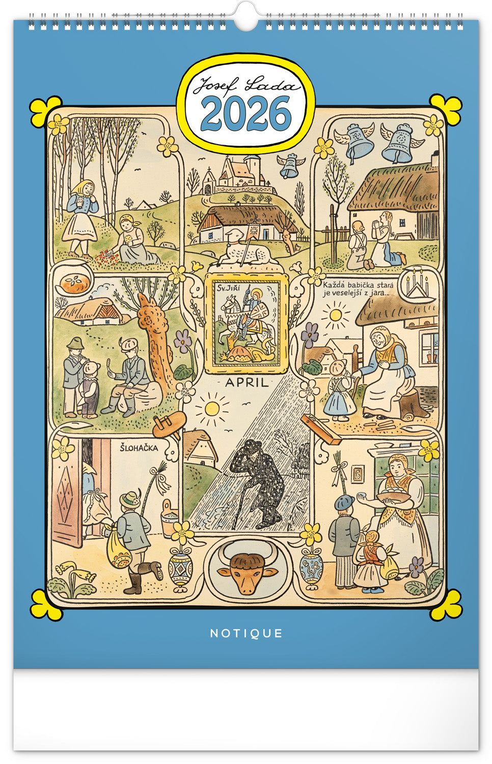 Wandkalender Josef Lada 2026, 33 x 46 cm