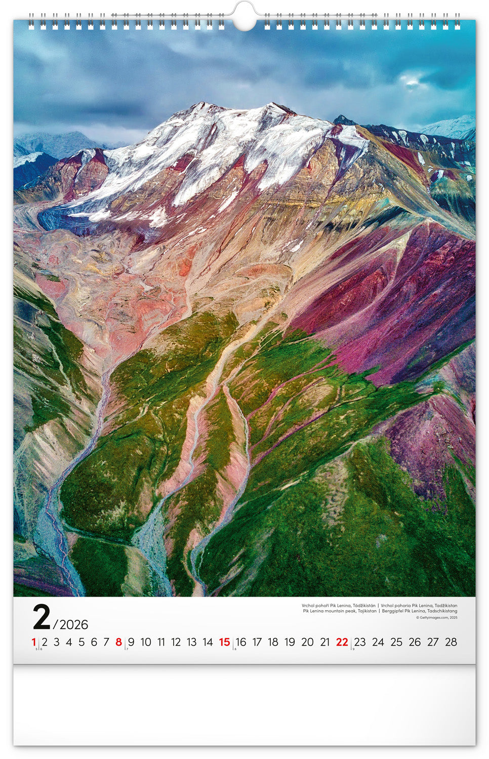 Wandkalender Berge 2026, 33 x 46 cm